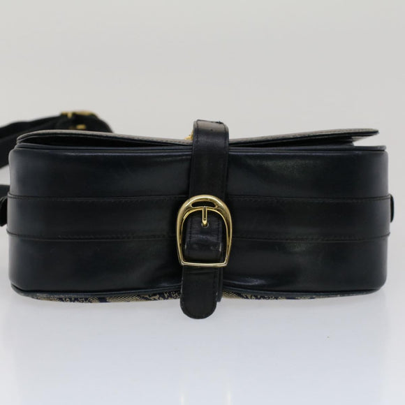 CELINE C Macadam Canvas Shoulder Bag Navy Auth ar10062