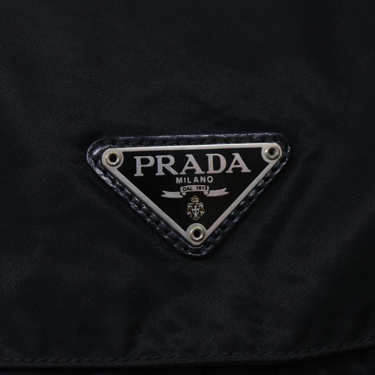 PRADA Shoulder Bag Nylon Black Auth ar10069