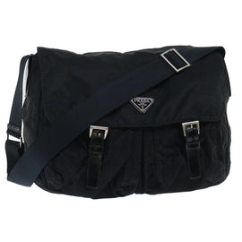 PRADA Shoulder Bag Nylon Black Auth ar10069