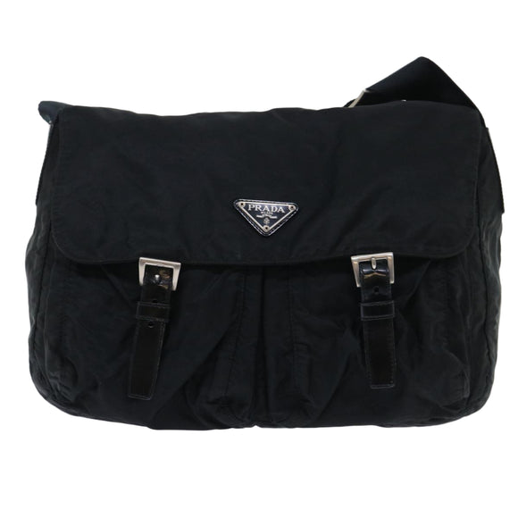 PRADA Shoulder Bag Nylon Black Auth ar10069