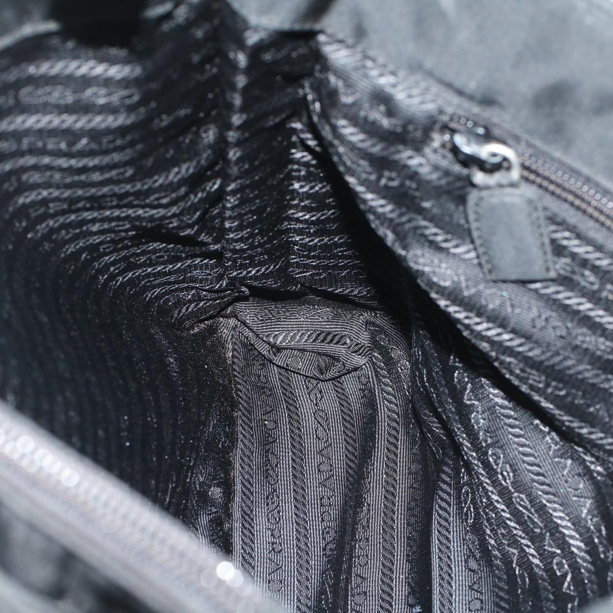 PRADA Shoulder Bag Nylon Black Auth ar10075
