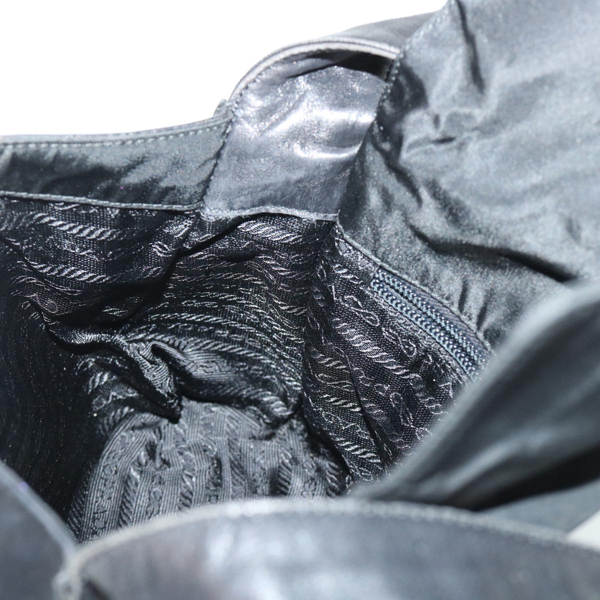 PRADA Shoulder Bag Nylon Black Auth ar10078