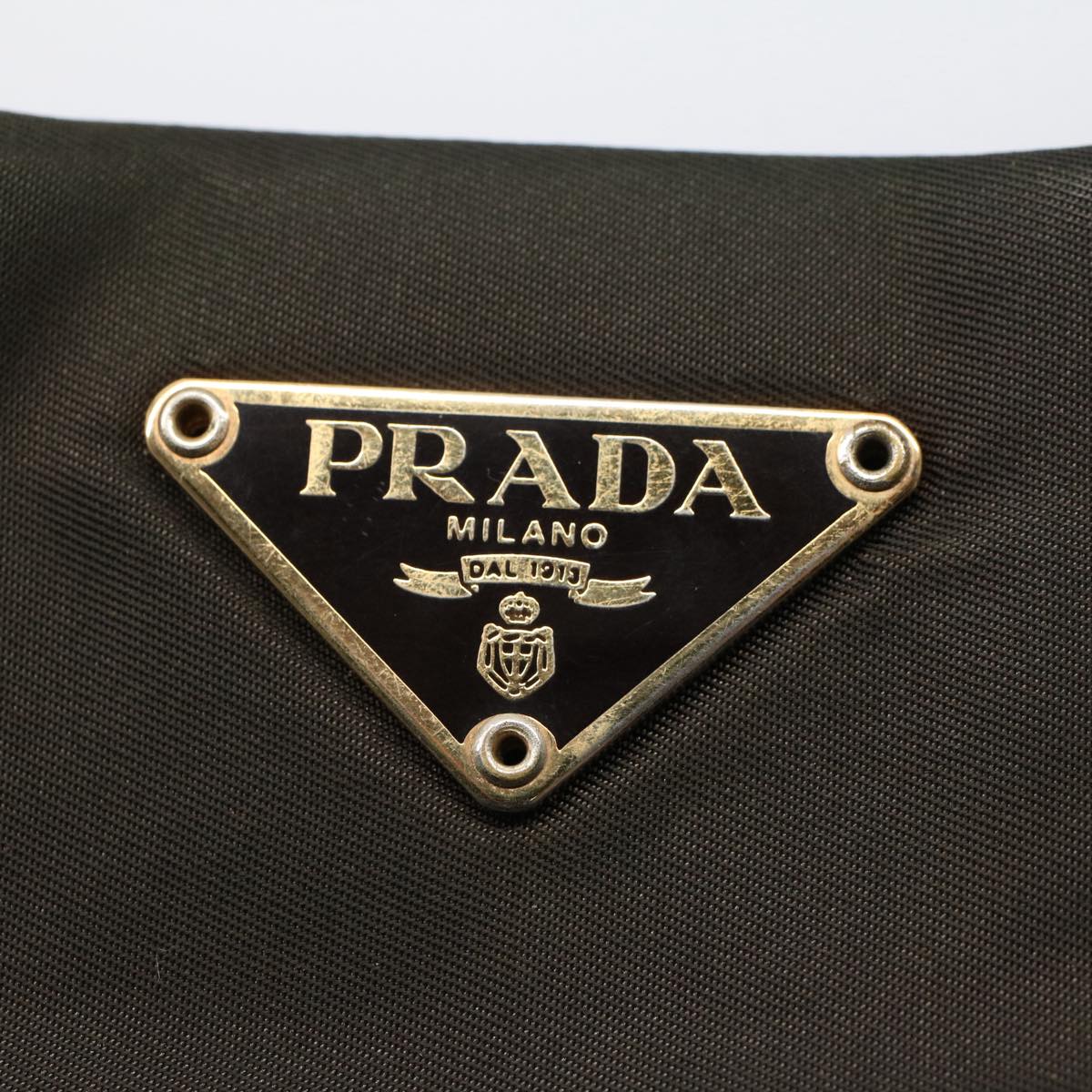 PRADA Tote Bag Nylon Brown Auth ar10084