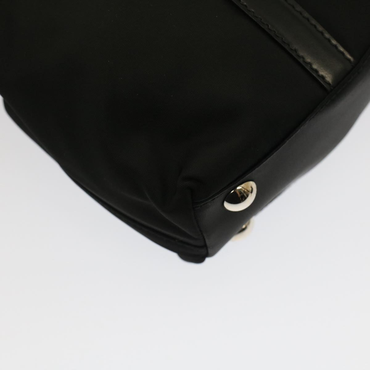 PRADA Hand Bag Nylon 2way Black Auth ar10090