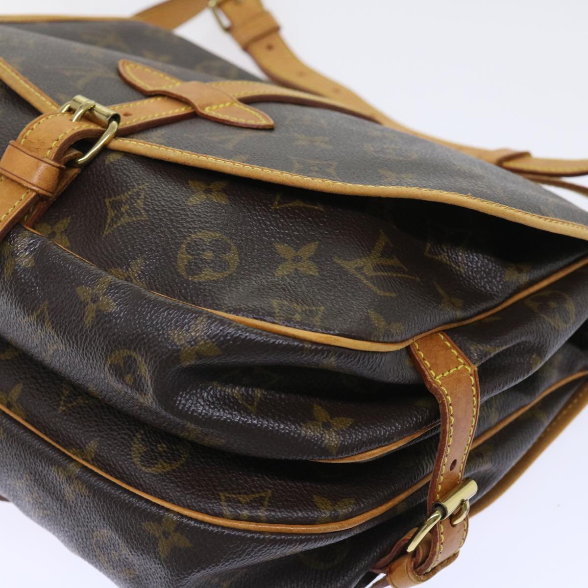 LOUIS VUITTON Monogram Saumur 30 Shoulder Bag M42256 LV Auth ar10160B