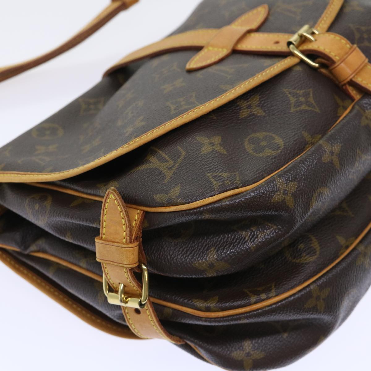 LOUIS VUITTON Monogram Saumur 30 Shoulder Bag M42256 LV Auth ar10160B