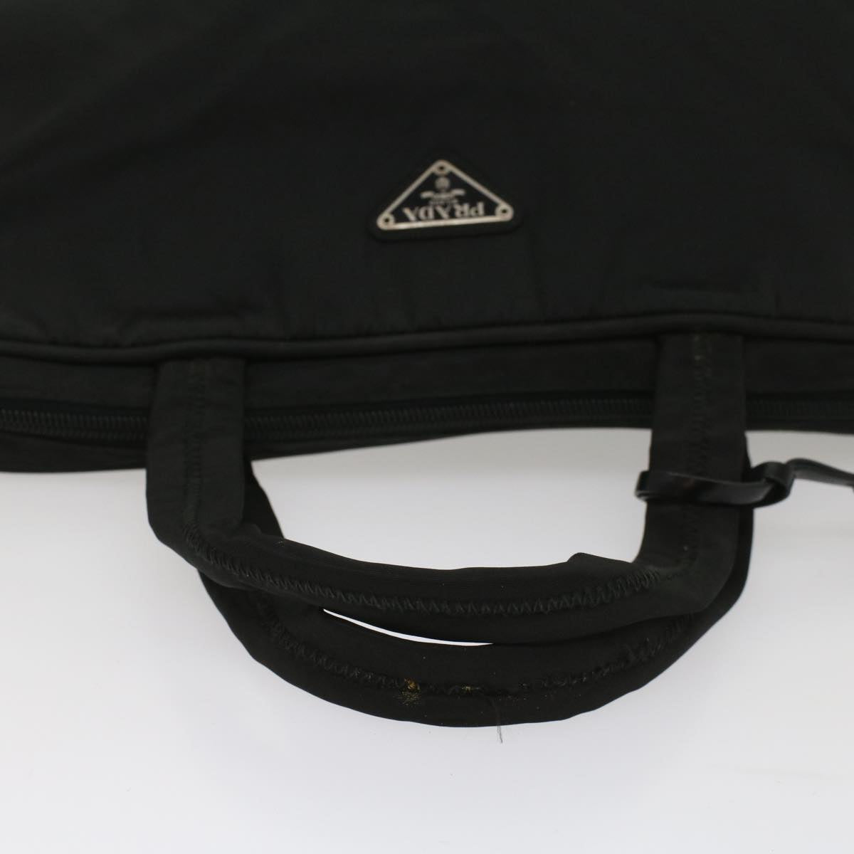 PRADA Hand Bag Nylon Black Auth ar10178