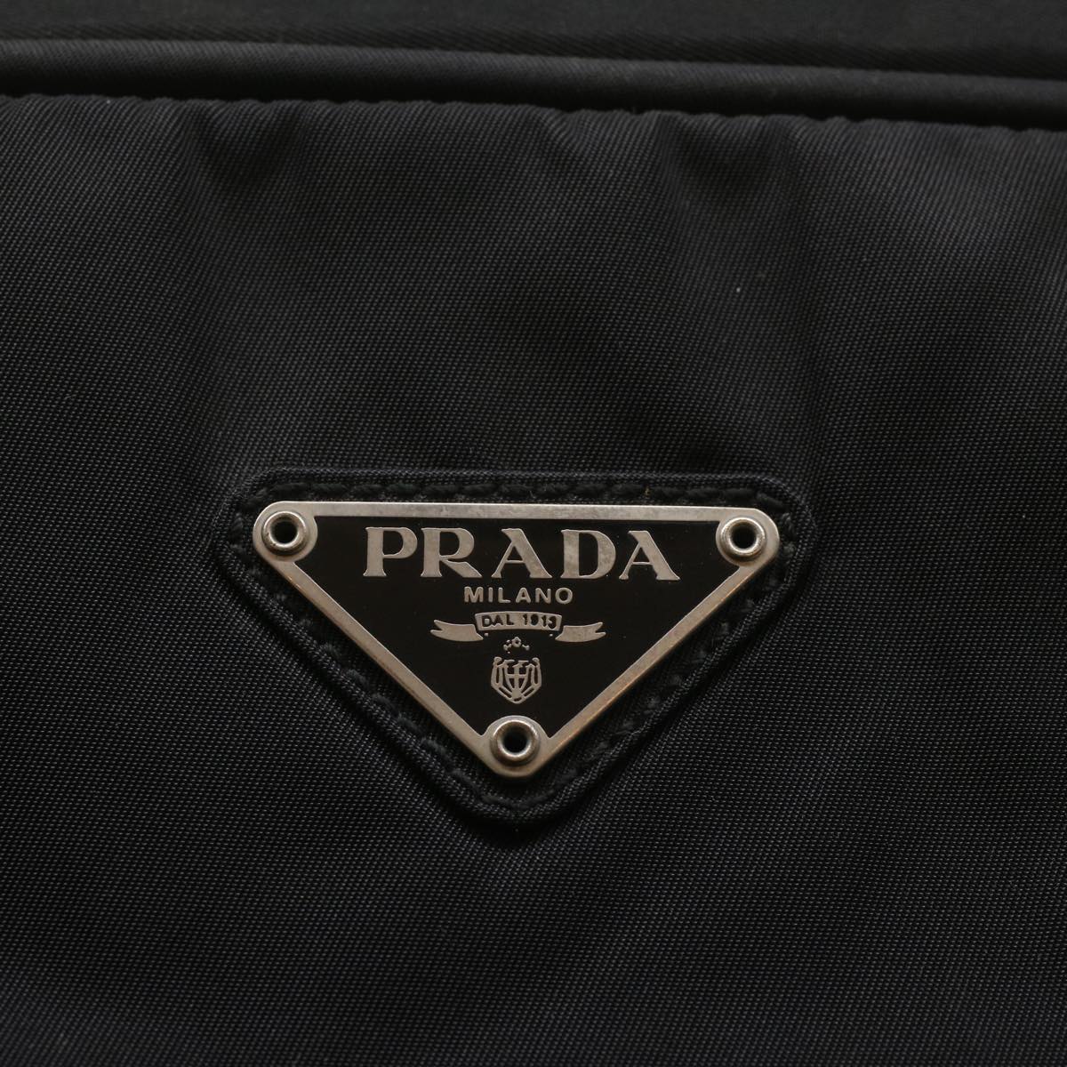 PRADA Hand Bag Nylon Black Auth ar10178