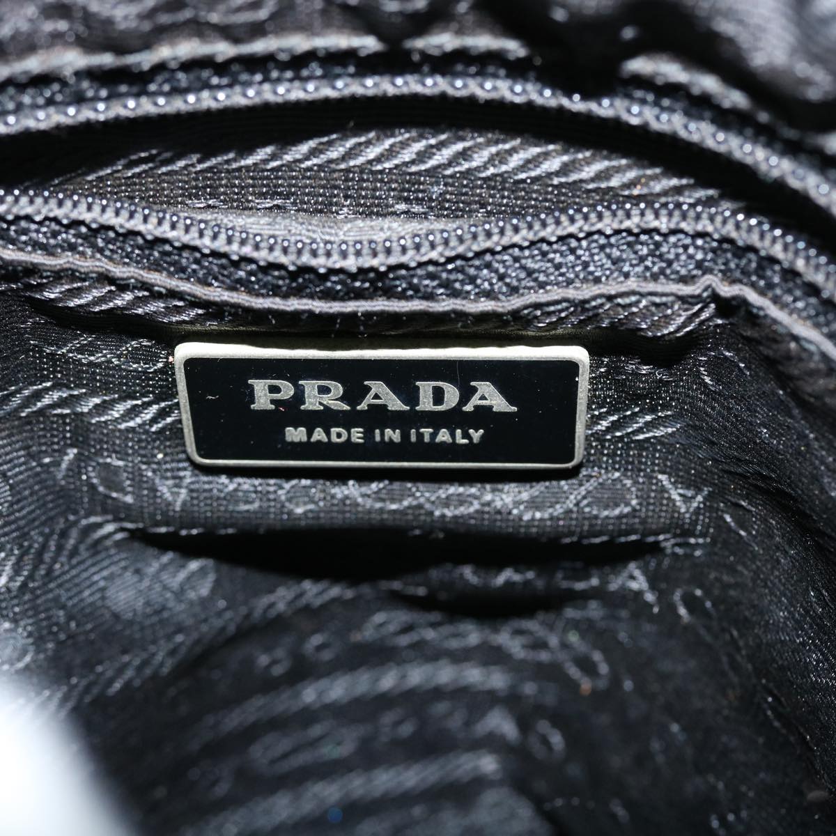 PRADA Shoulder Bag Nylon Black Auth ar10180