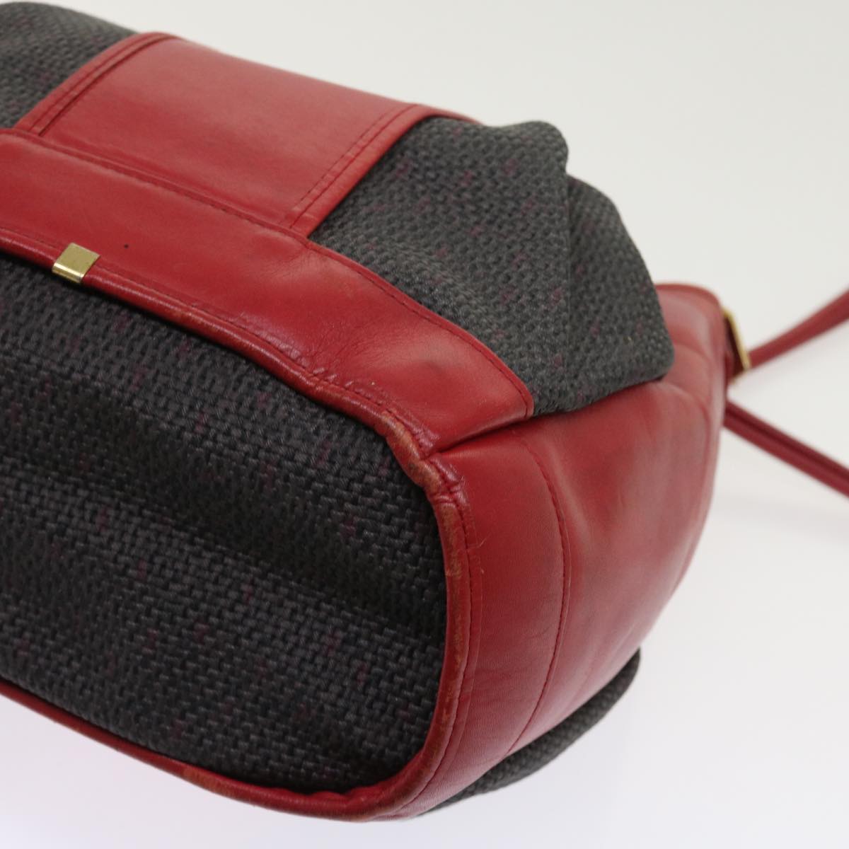 SAINT LAURENT Shoulder Bag PVC Leather Red Auth ar10186