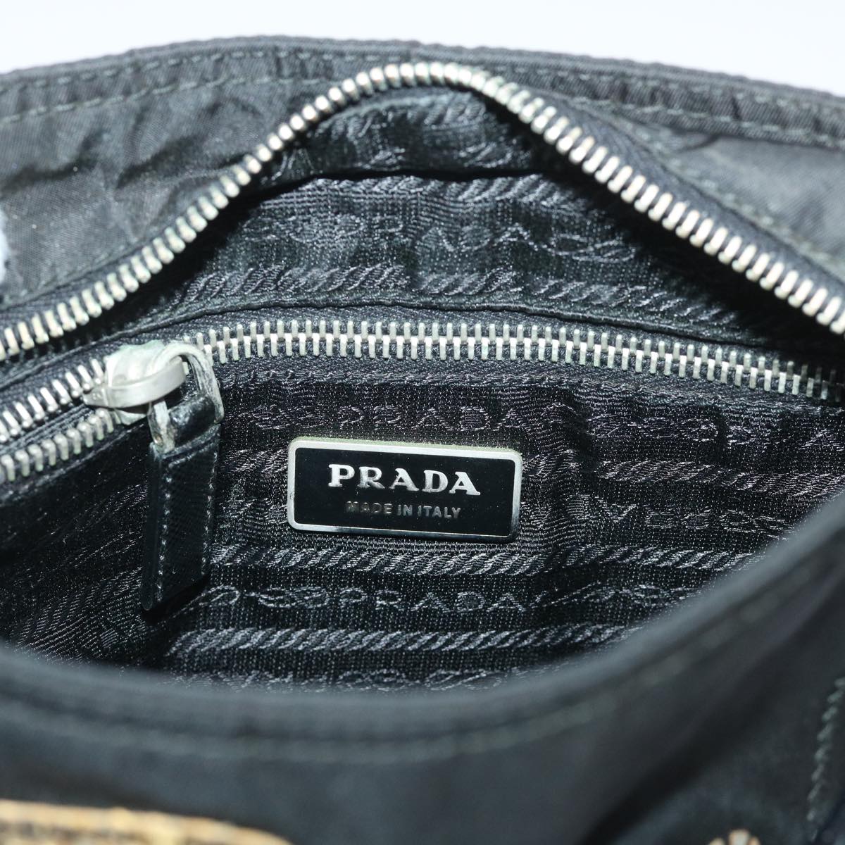 PRADA Shoulder Bag Nylon Black Auth ar10188