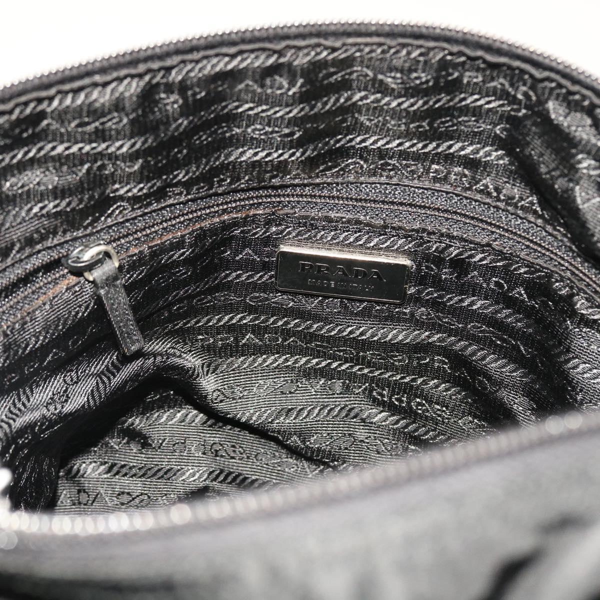 PRADA Shoulder Bag Nylon Black Auth ar10190