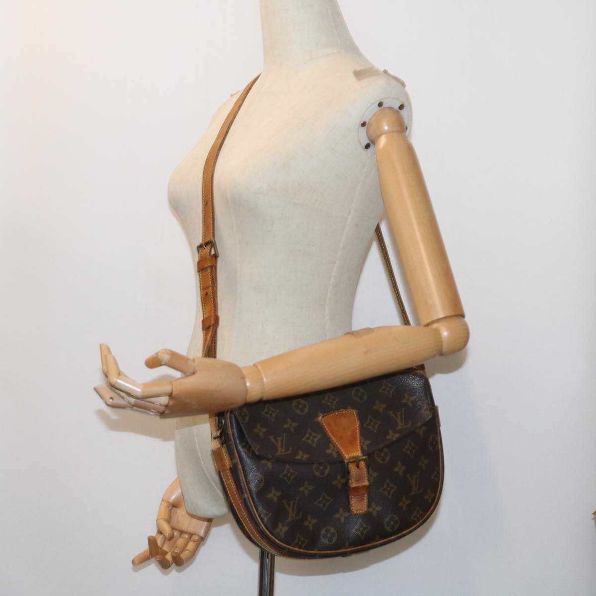 LOUIS VUITTON Monogram Jeune Fille GM Shoulder Bag M51225 LV Auth ar10199