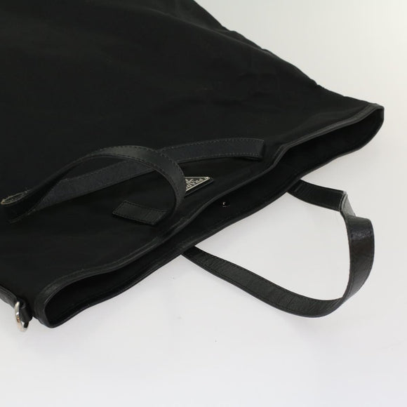 PRADA Tote Bag Nylon Black Auth ar10242