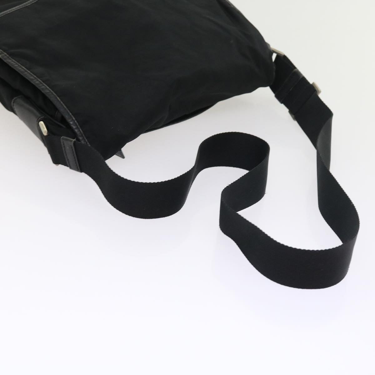 PRADA Shoulder Bag Nylon Black Auth ar10245