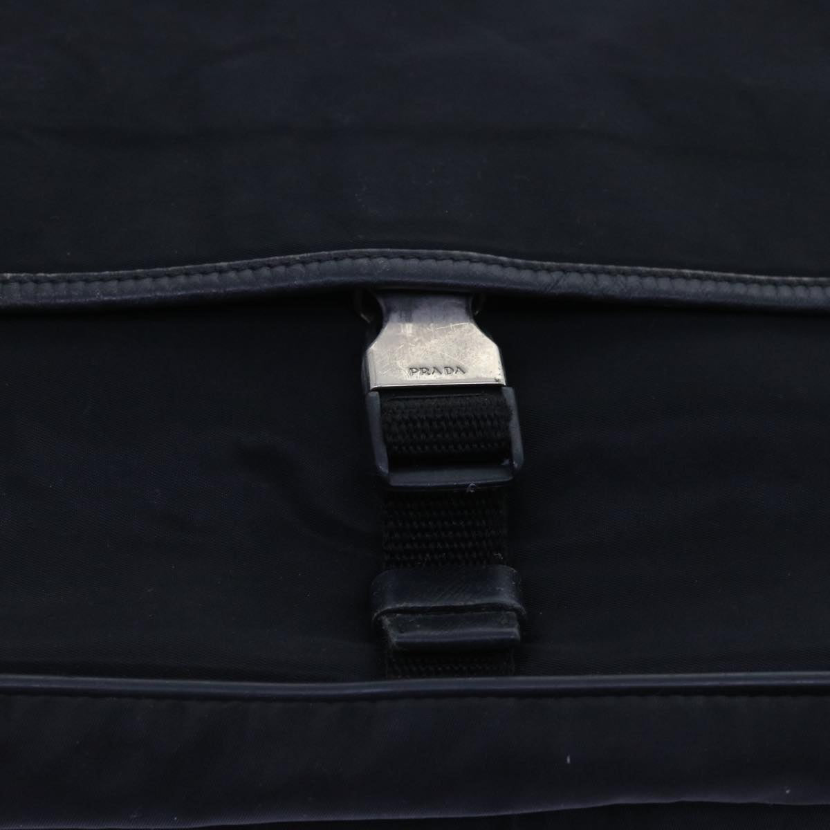 PRADA Shoulder Bag Nylon Black Auth ar10245