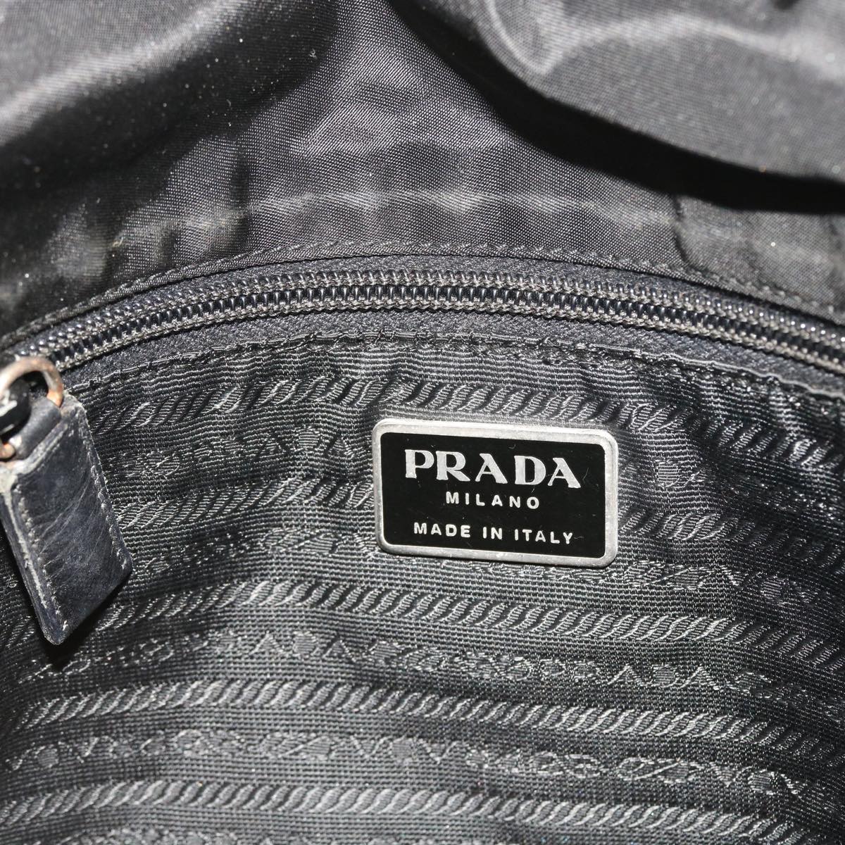 PRADA Shoulder Bag Nylon Black Auth ar10245