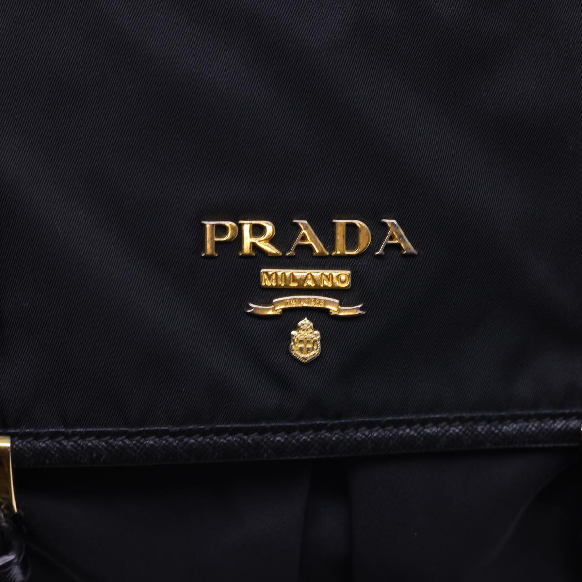 PRADA Shoulder Bag Nylon Black Auth ar10246