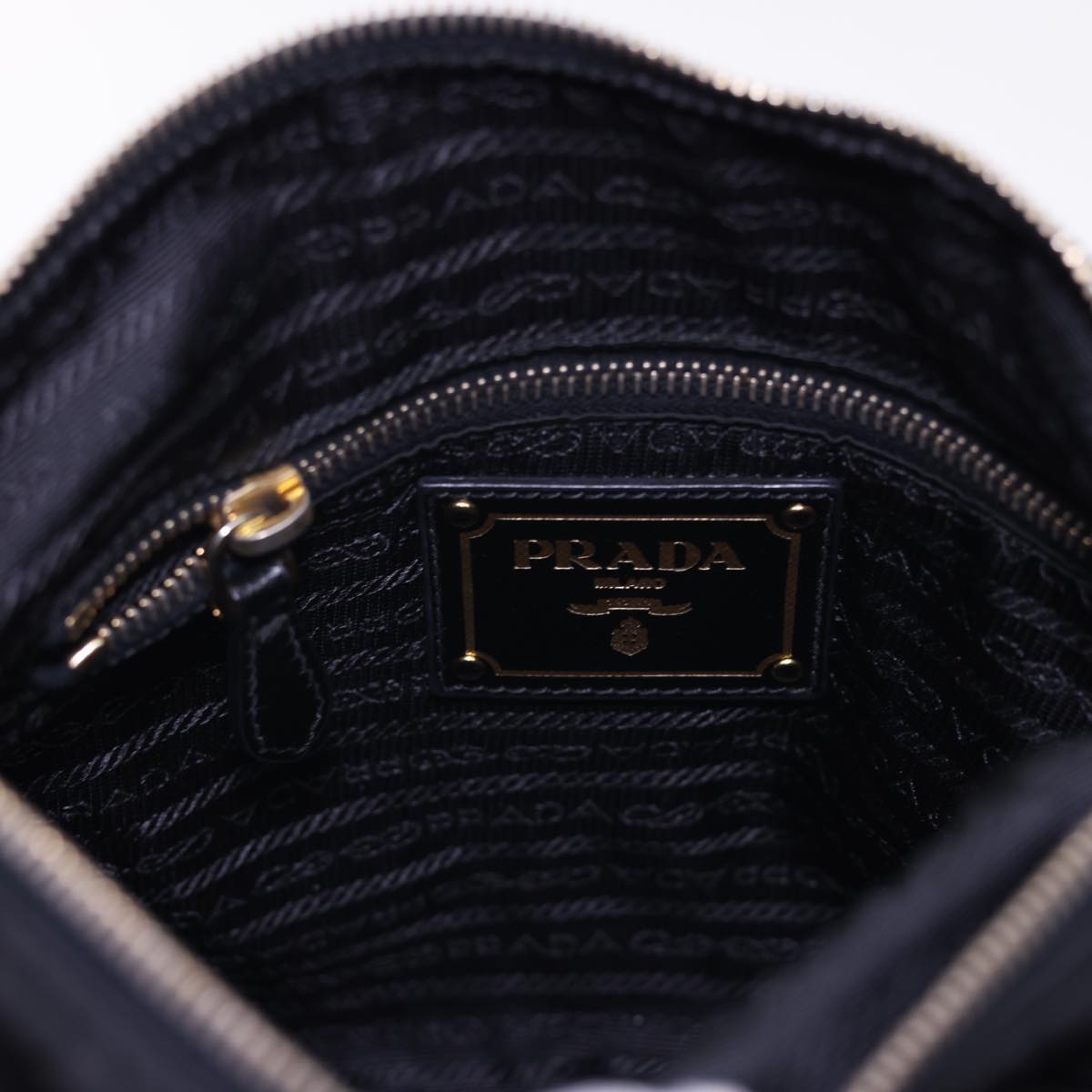 PRADA Shoulder Bag Nylon Black Auth ar10246