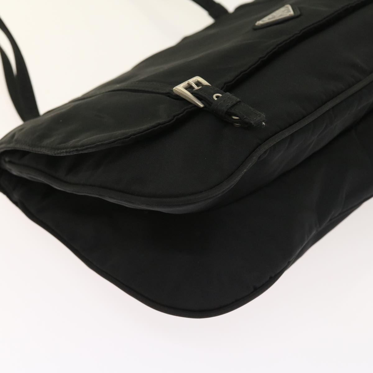 PRADA Shoulder Bag Nylon Black Auth ar10270