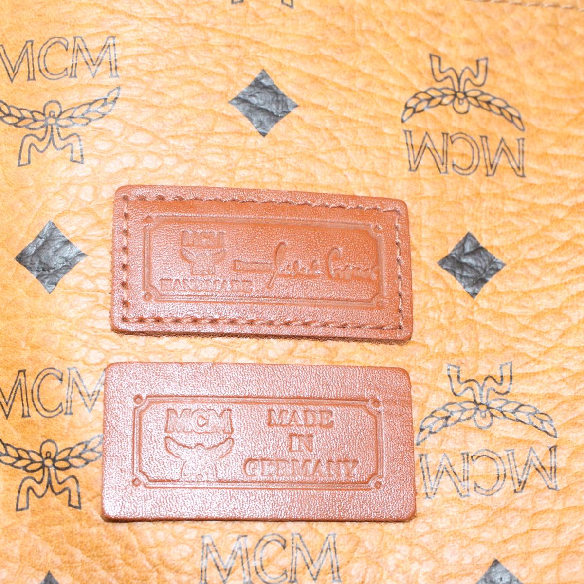 MCM Vicetos Logogram Shoulder Bag PVC Leather Brown Auth ar10293