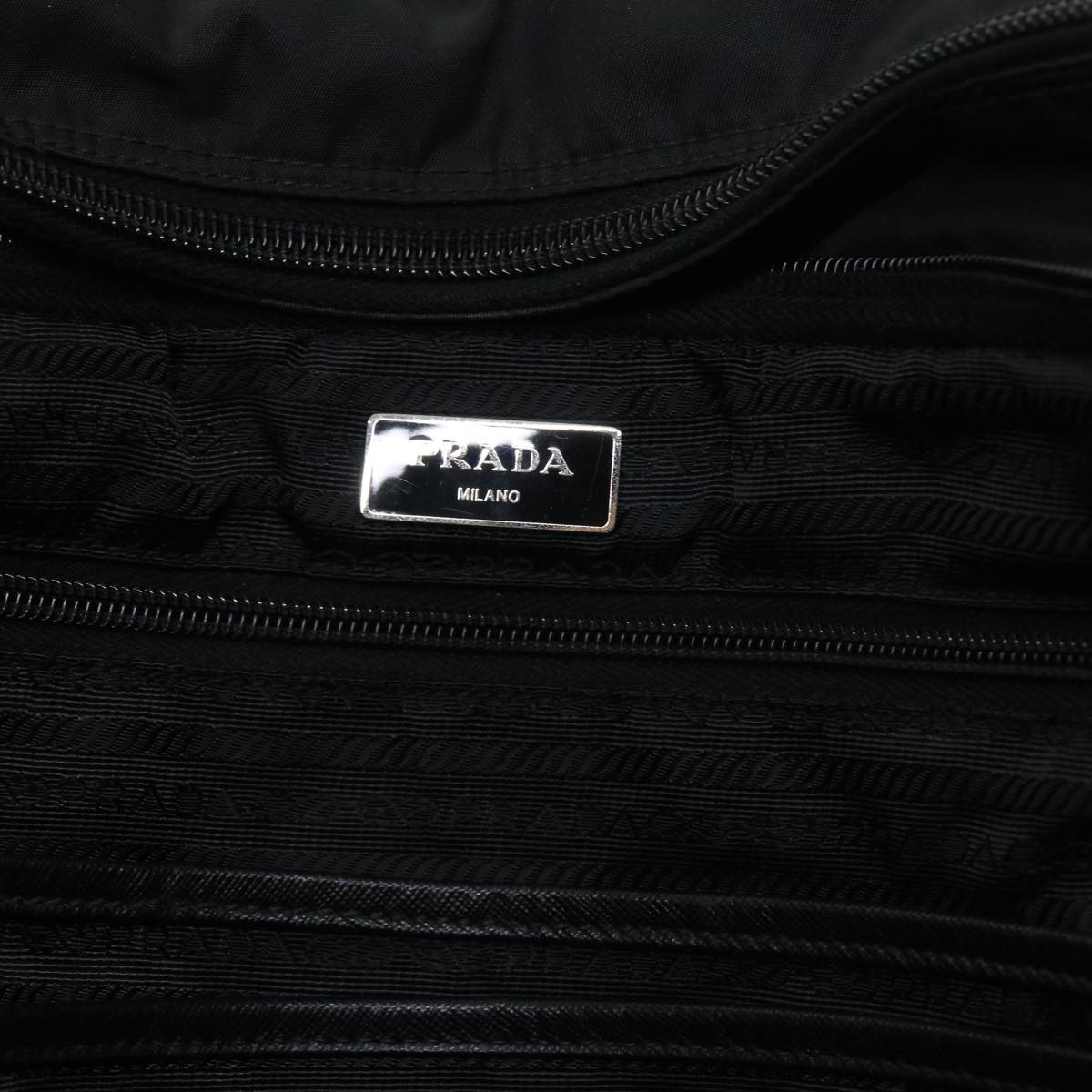 PRADA Hand Bag Nylon 2way Black Auth ar10294
