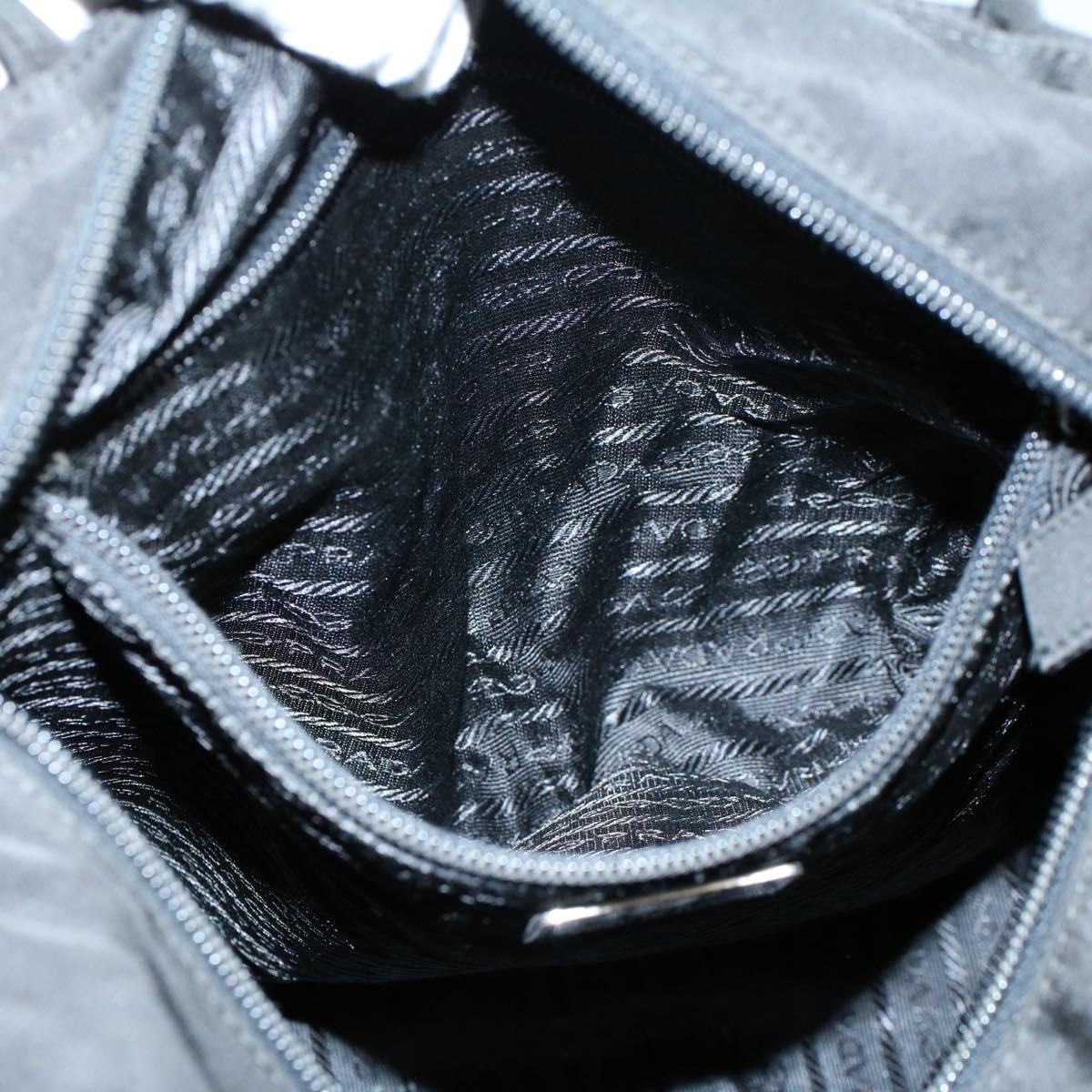 PRADA Tote Bag Nylon Black Auth ar10299