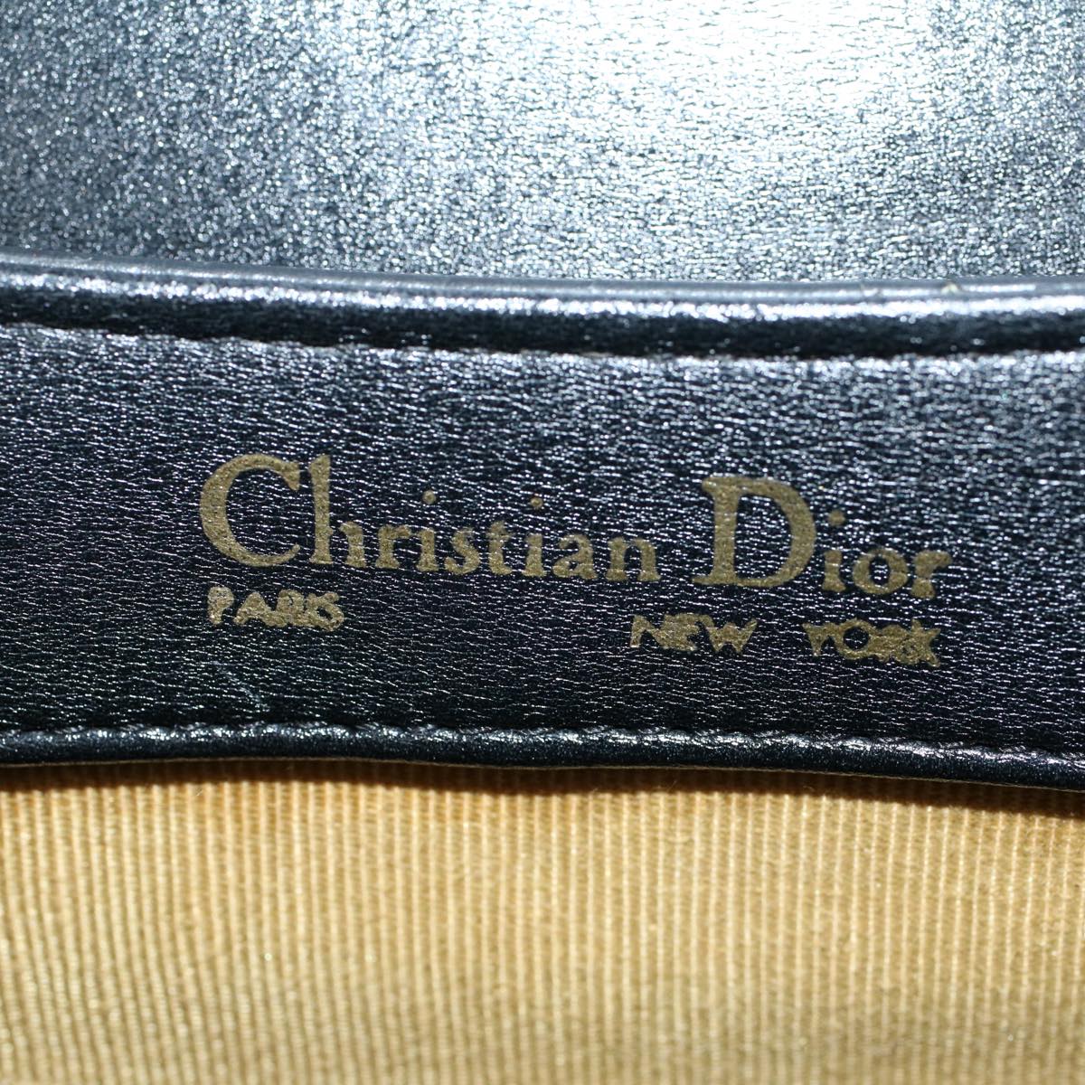 Christian Dior Shoulder Bag Leather Black Auth ar10317