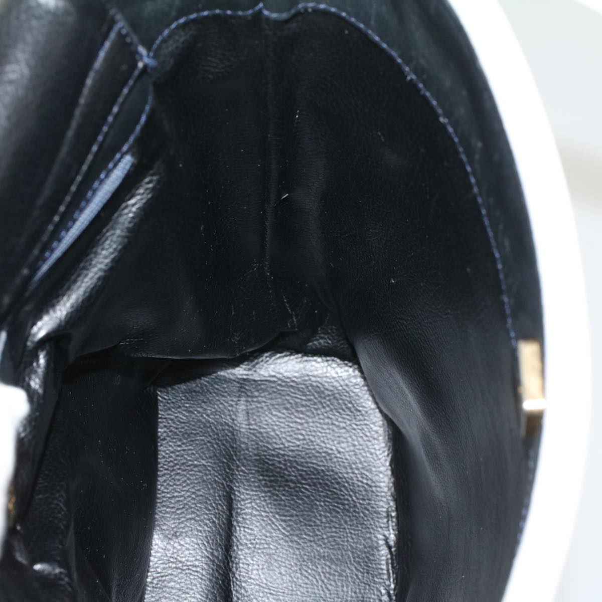 FENDI Shoulder Bag Leather Black Auth ar10320