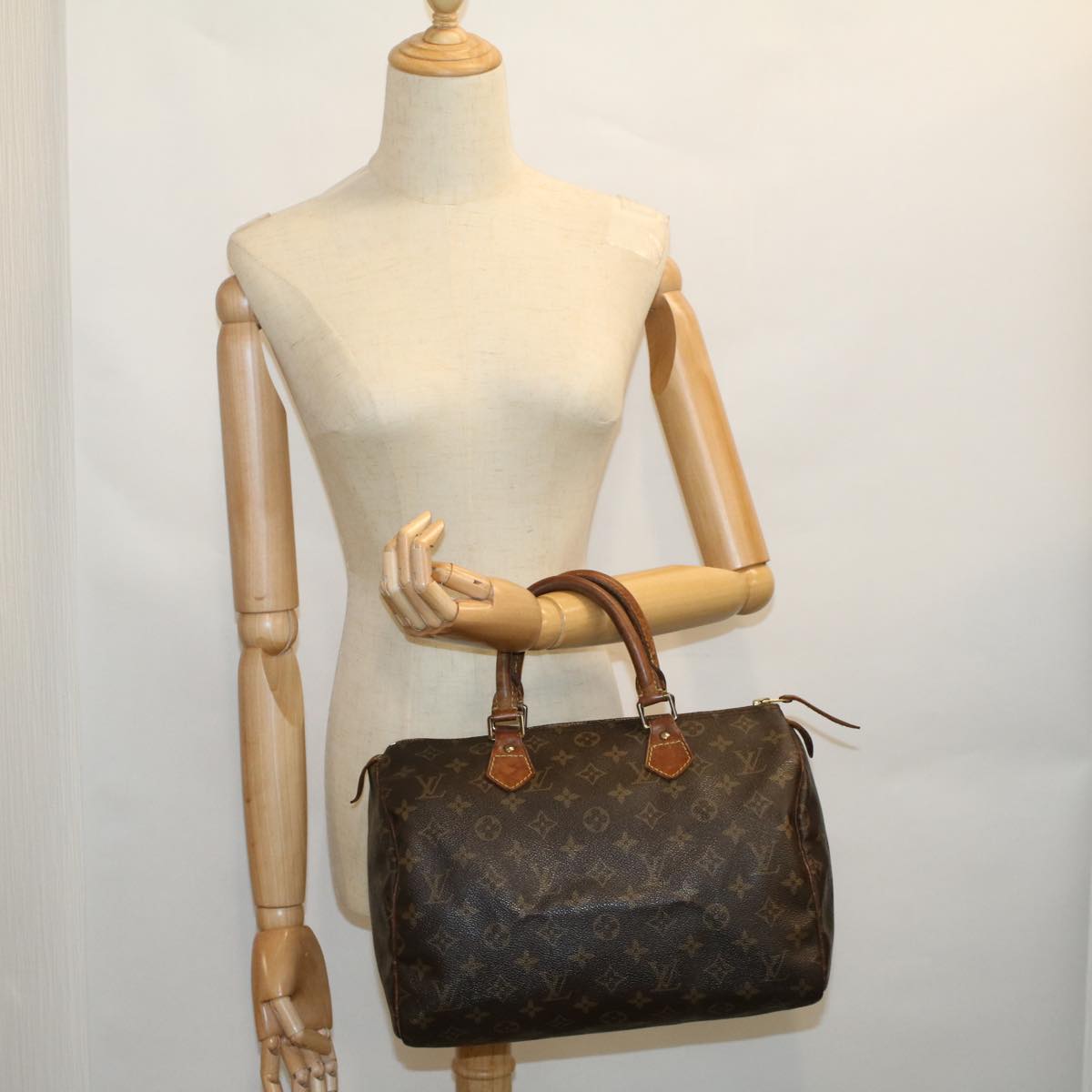 LOUIS VUITTON Monogram Speedy 30 Hand Bag M41526 LV Auth ar10412