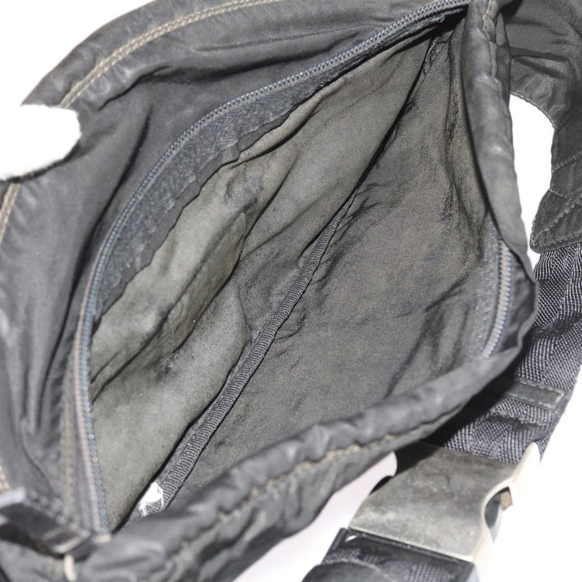 PRADA Waist bag Nylon Black Auth ar10415