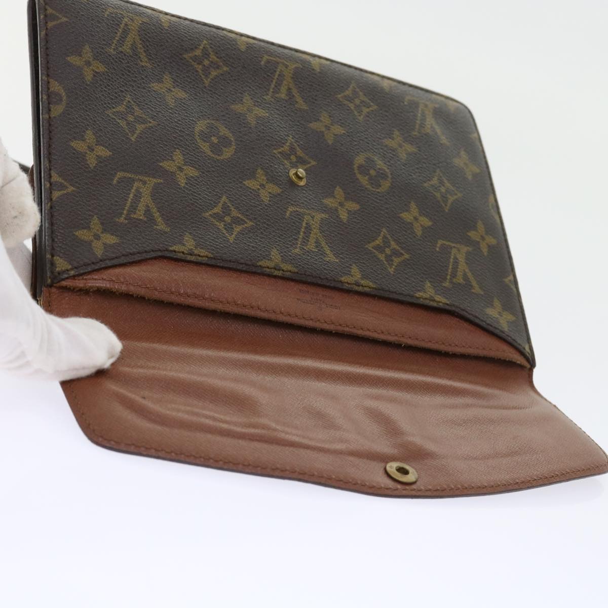 LOUIS VUITTON Monogram Double Rabat Shoulder Bag M51815 LV Auth ar10429