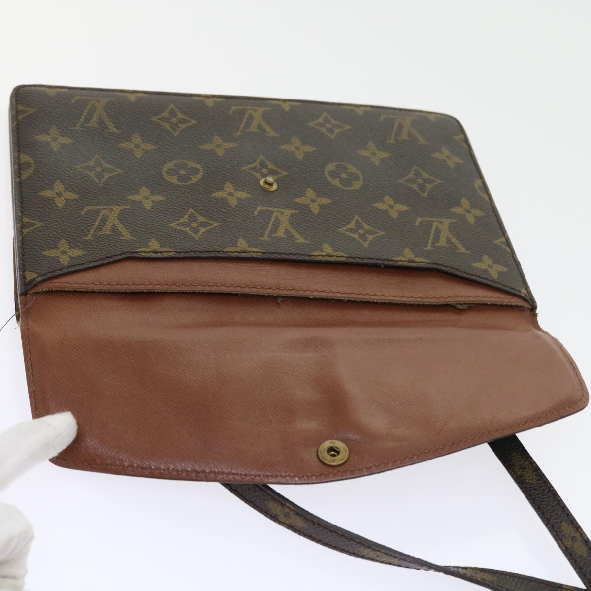 LOUIS VUITTON Monogram Double Rabat Shoulder Bag M51815 LV Auth ar10429