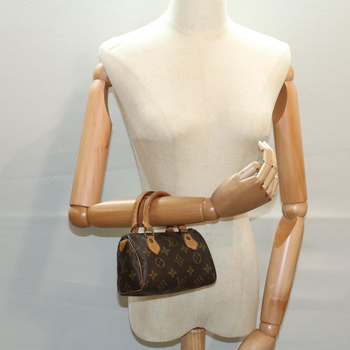 LOUIS VUITTON Monogram Mini Speedy Hand Bag M41534 LV Auth ar10434