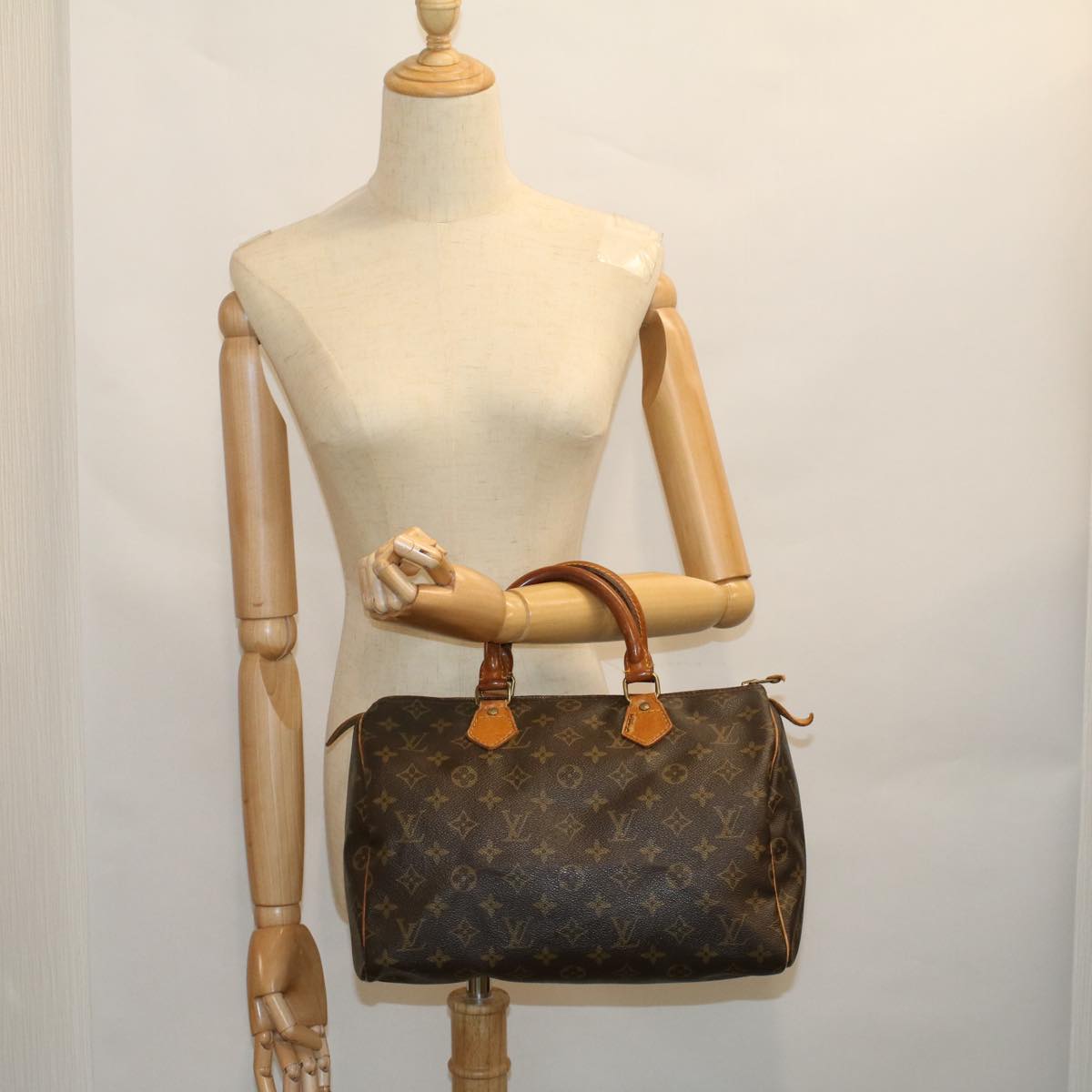 LOUIS VUITTON Monogram Speedy 30 Hand Bag M41526 LV Auth ar10436