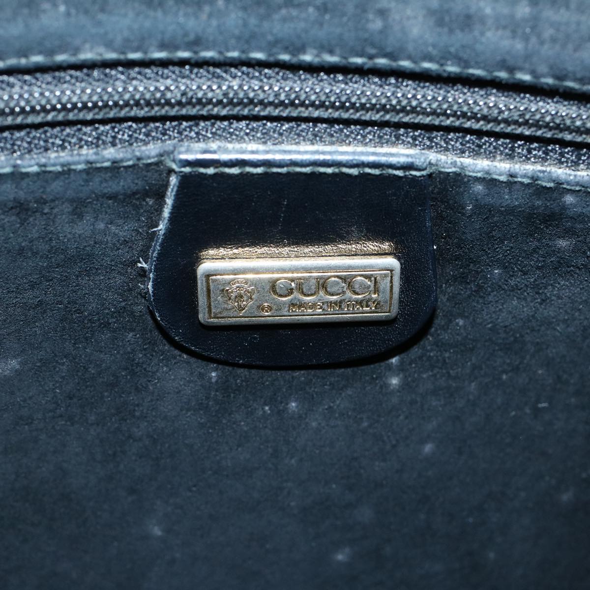 GUCCI Shoulder Bag Leather Black Auth ar10481