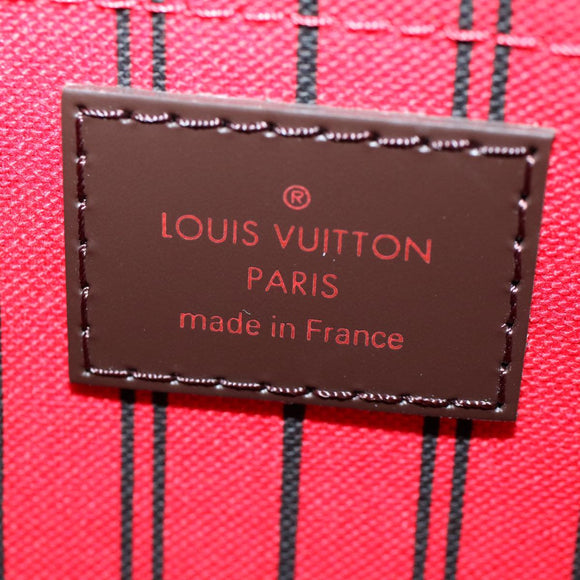 LOUIS VUITTON Damier Ebene Neverfull MM Tote Bag N51105 LV Auth ar10580SA