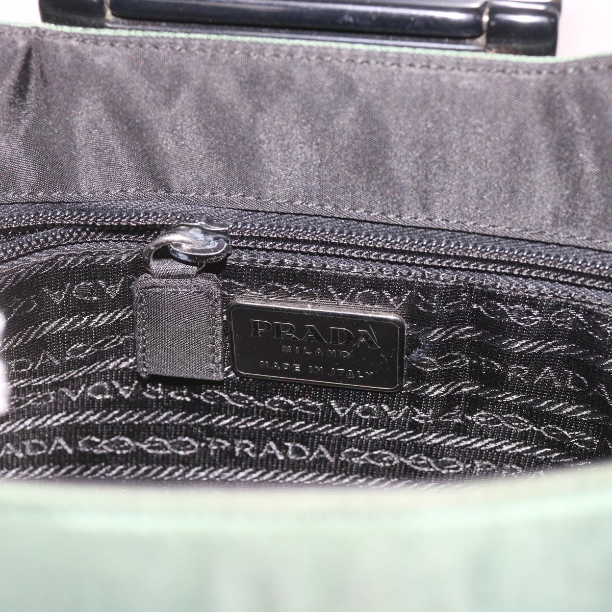 PRADA Shoulder Bag Nylon Green Auth ar10613B