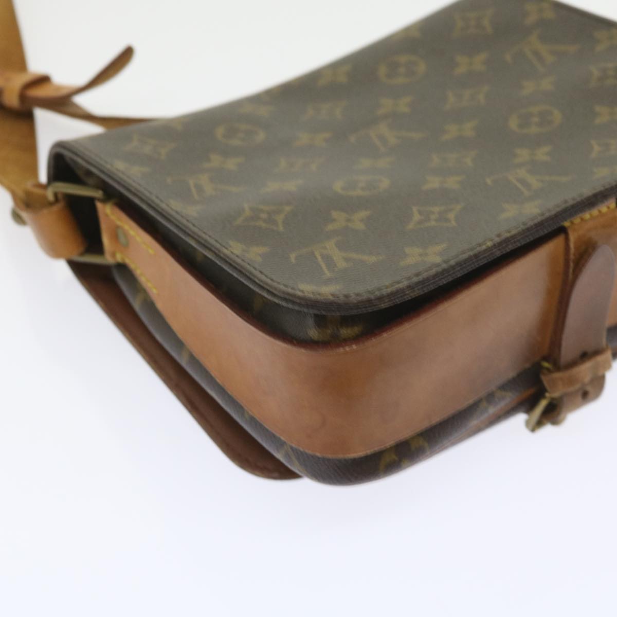 LOUIS VUITTON Monogram Cartouchiere MM Shoulder Bag M51253 LV Auth ar10620B