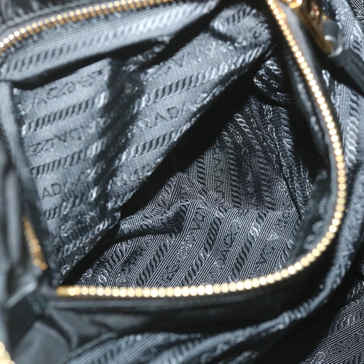 PRADA Shoulder Bag Nylon Black Auth ar10661