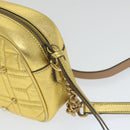 GUCCI GG Marmont Quilted Shoulder Bag Leather Gold Tone 447632 Auth ar10683-17