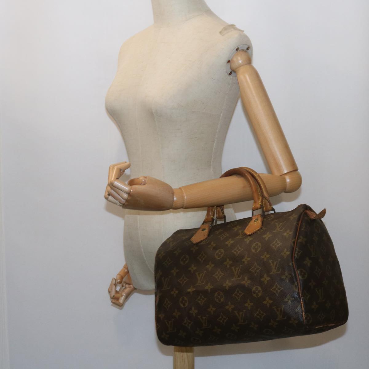 LOUIS VUITTON Monogram Speedy 30 Hand Bag M41526 LV Auth ar10710