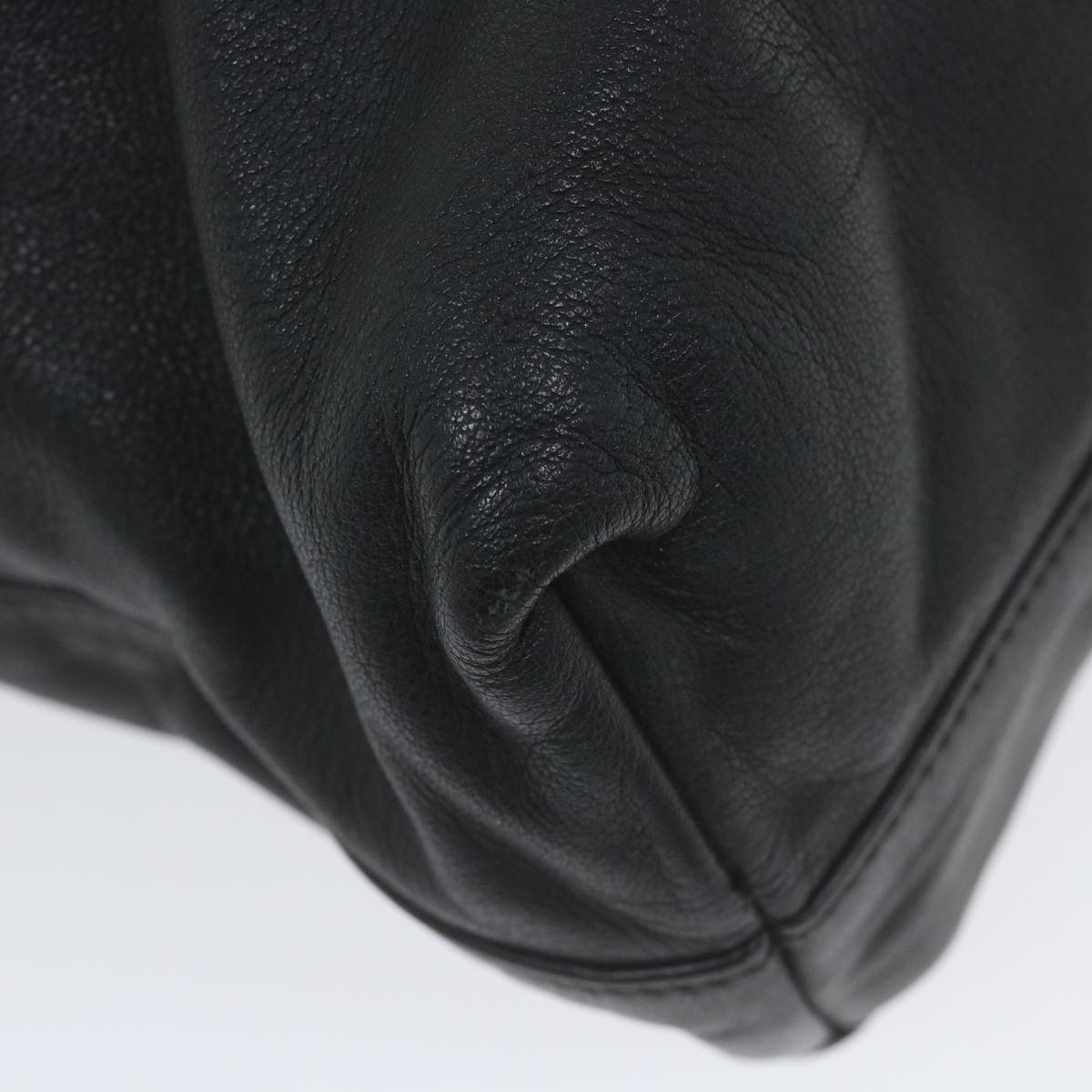 PRADA Tote Bag Leather 2way Black Auth ar10735