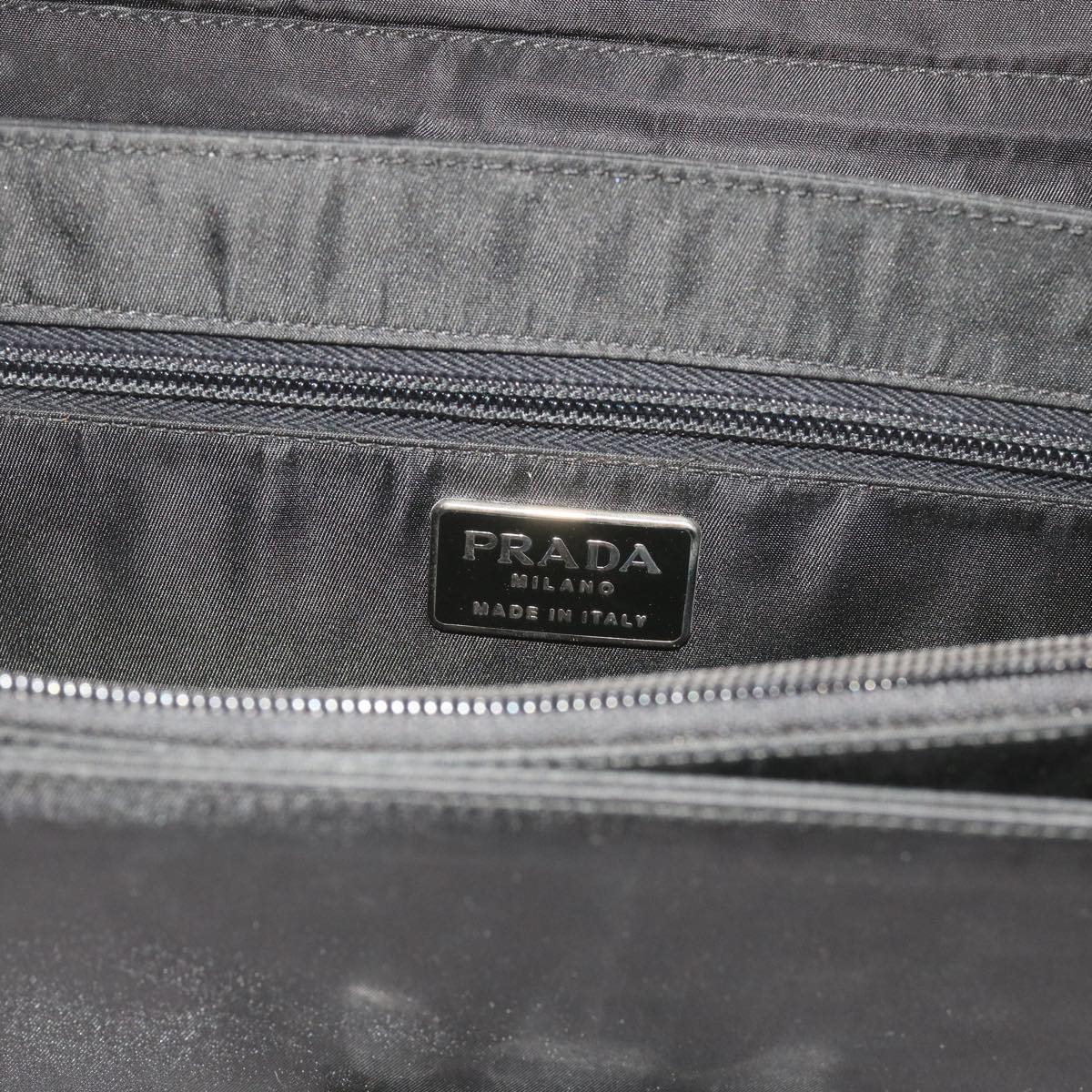 PRADA Shoulder Bag Nylon Black Auth ar10768