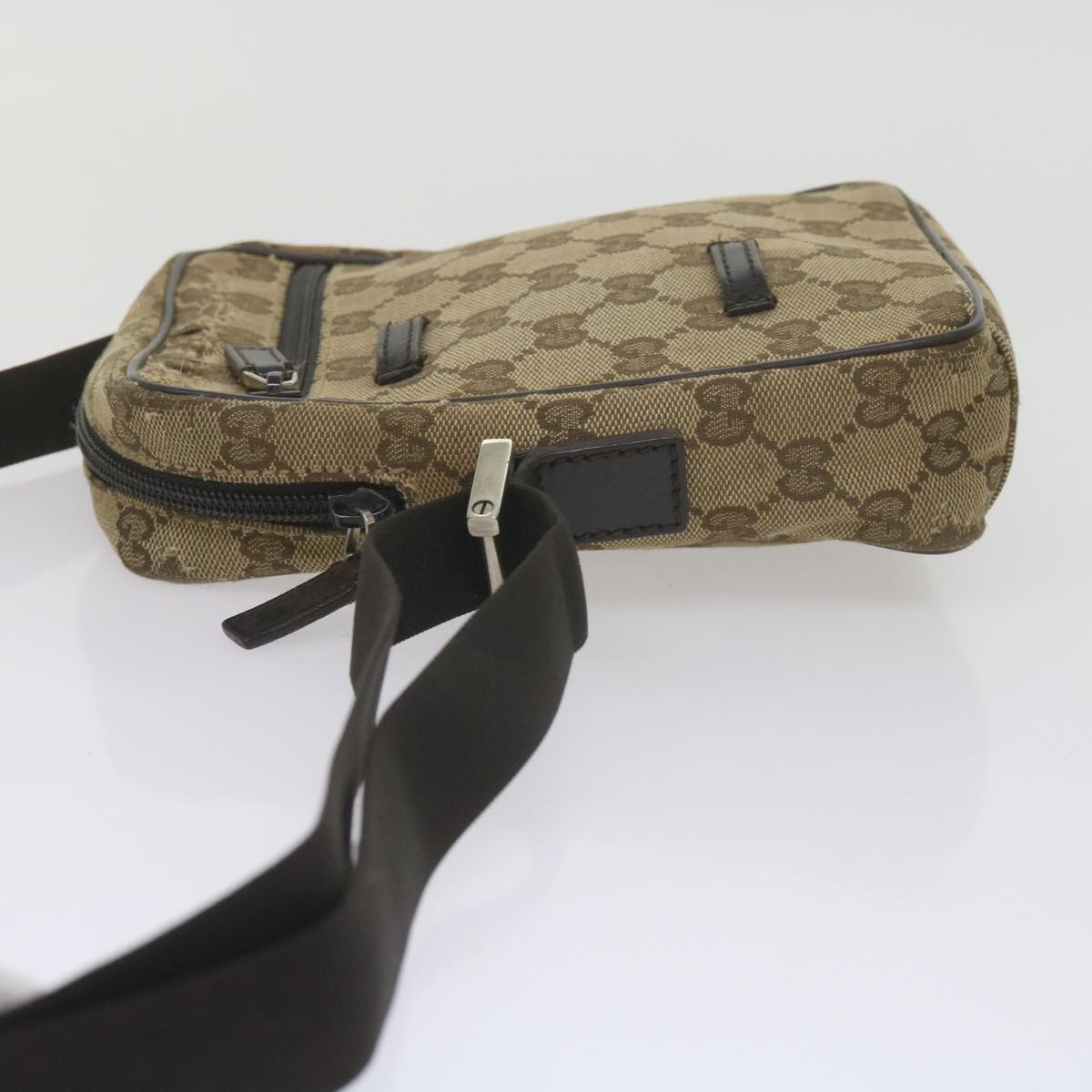 GUCCI GG Canvas Web Sherry Line Shoulder Bag 3Set Beige Auth ar10786