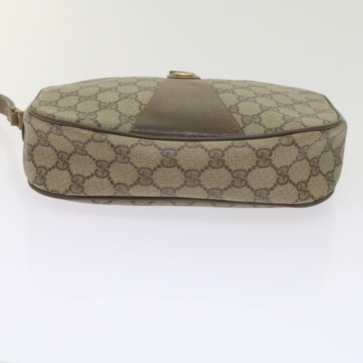 GUCCI GG Canvas Web Sherry Line Shoulder Bag 3Set Beige Auth ar10786