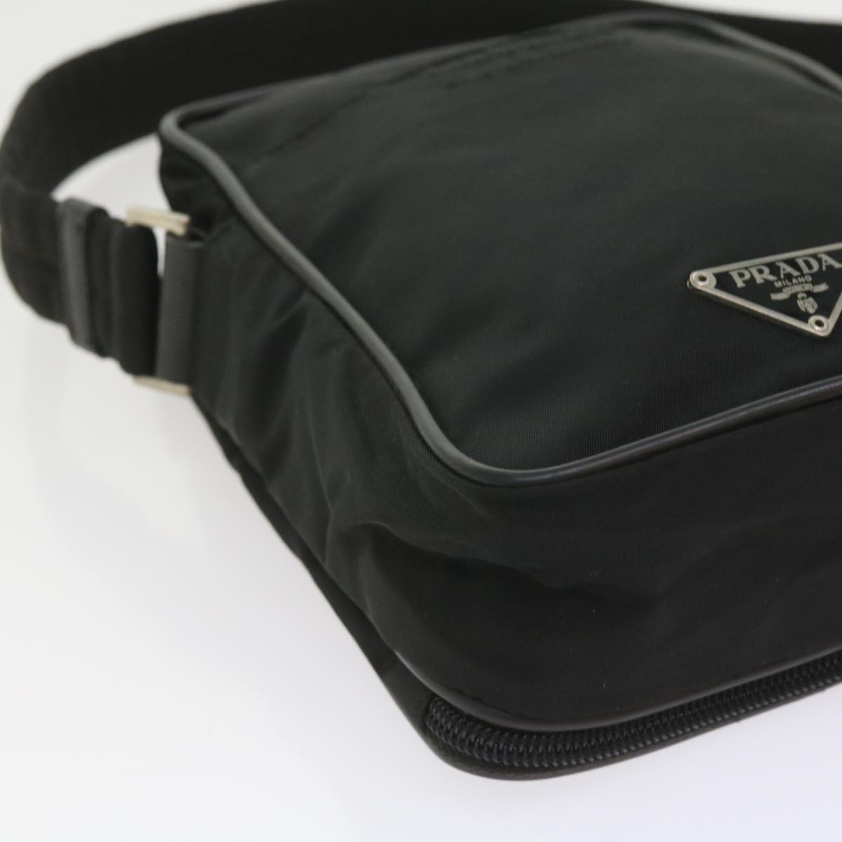 PRADA Shoulder Bag Nylon Black Auth ar10817