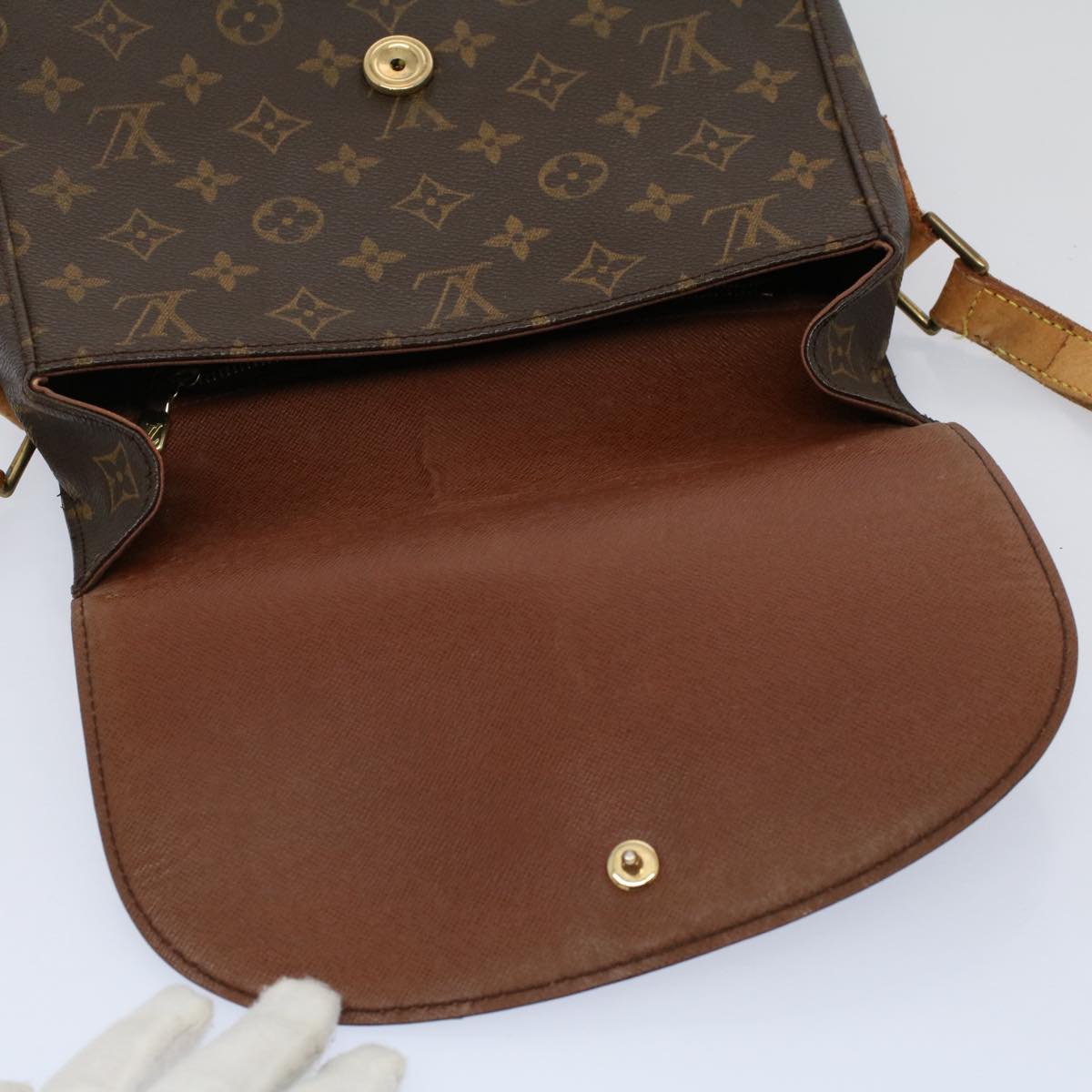 LOUIS VUITTON Monogram Saint Cloud GM Shoulder Bag M51242 LV Auth ar10821B