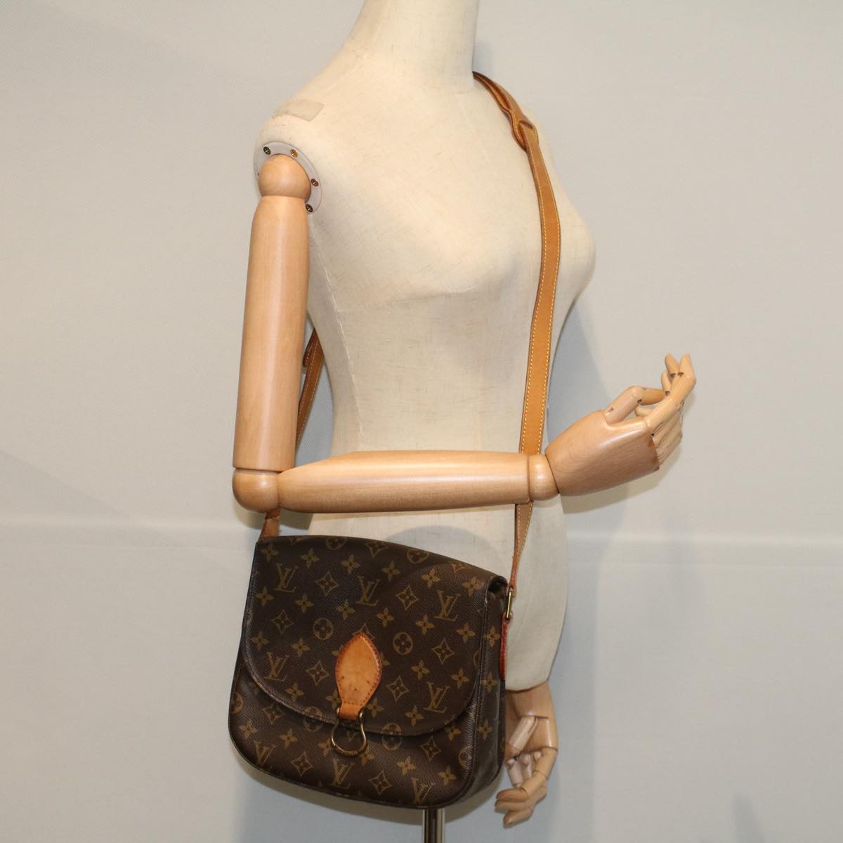 LOUIS VUITTON Monogram Saint Cloud GM Shoulder Bag M51242 LV Auth ar10825B