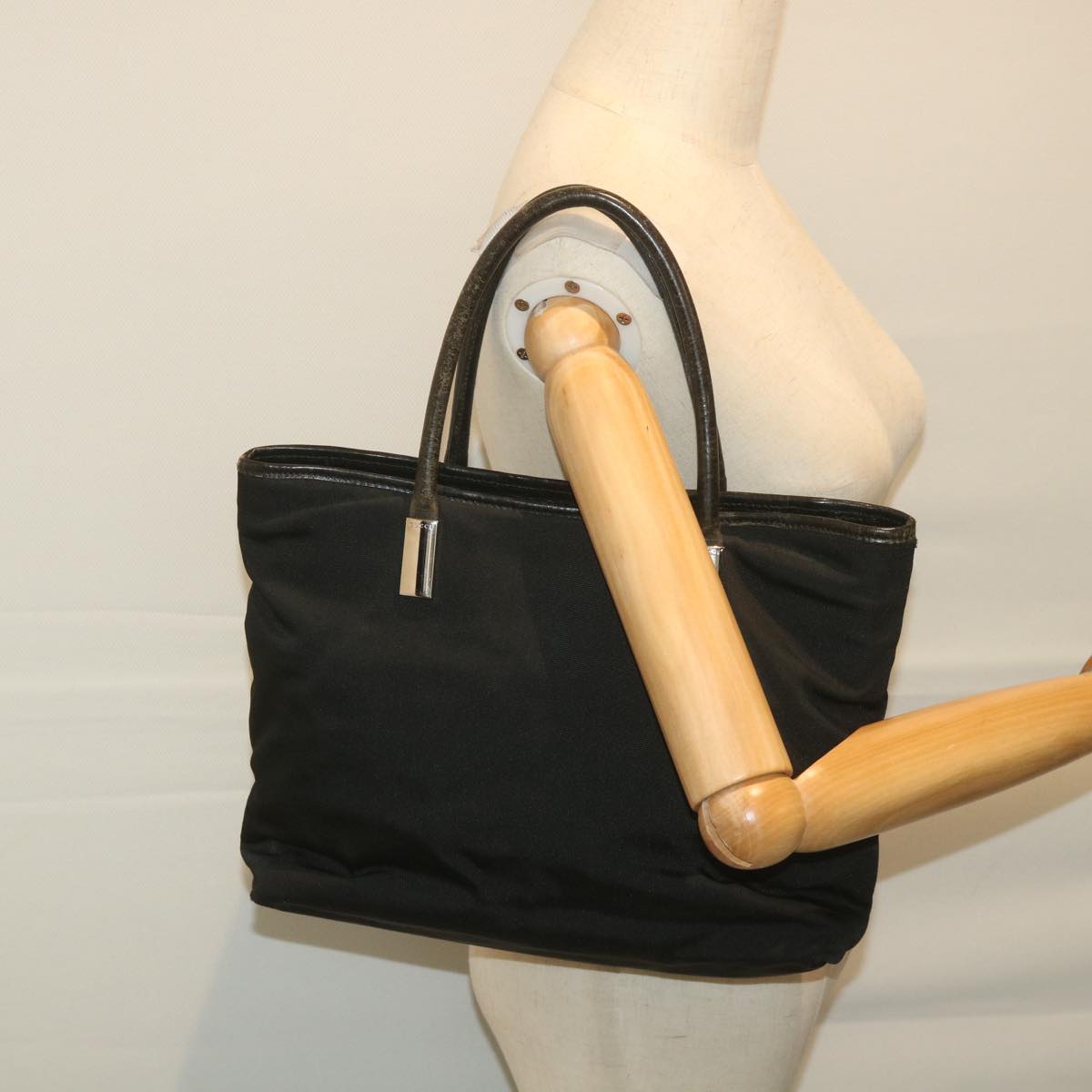 GUCCI Hand Bag Canvas Black 002 2123 0457 Auth ar10841B